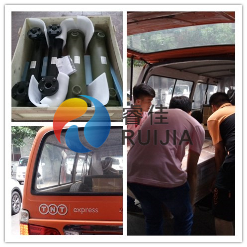 外國客戶定購<font color='red'>列管式水冷卻器</font>